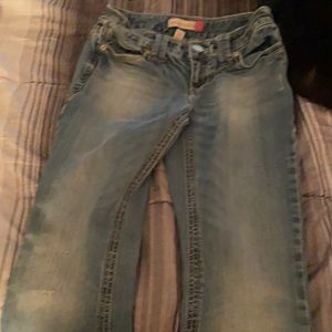 Aeropostale Kailey Skinny Flare size 1/2 Reg. Little wear and tear on bottom.